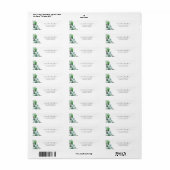 Cacti Planten Botanical Script Return Address Etiket (Full Sheet)