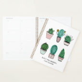 Cacti succulents afbeelding gepersonaliseerde naam planner (Display)