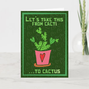 Cacti to Cactus Funny Valentijn Card Kaart
