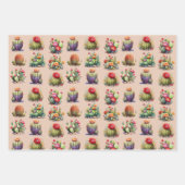 Cacti Waterverf Patroon Wrapping Papier Bladen Inpakpapier Vel (Voorkant 2)