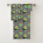 Cacti's en wegwerpmachines bad handdoek (Insitu)