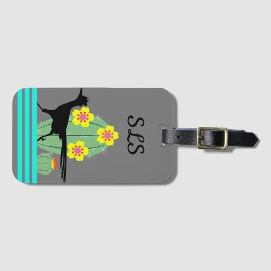 Cacti's en wegwerpmachines bagagelabel (Voorkant (horizontaal))