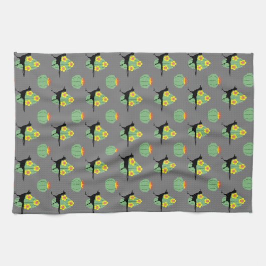 Cacti's en wegwerpmachines theedoek (Horizontaal)