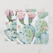 Cactus 21st Birthday Invite Kaart (Voorkant / Achterkant)