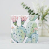 Cactus 21st Birthday Invite Kaart (Staand voorkant)