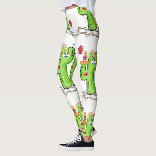 Cactus à jambes de oiseau Leggings (Gauche)