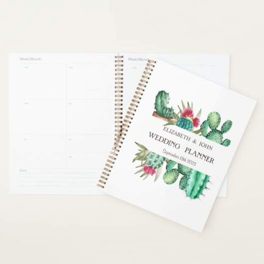 Cactus à points polka aquarelle (Devant avec enveloppe)