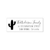 Cactus, aangepaste naam, script en retouradres 	rubberstempel (Afrduk)