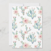 Cactus Afro-Amerikaans Afro-Meisje Baby shower Kaart (Achterkant)