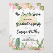 Cactus Afstuderen Fiesta Party Kaart (Voorkant / Achterkant)