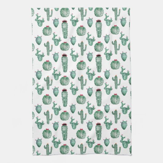 Cactus All Over Print Kitchen Towel,  Theedoek (Verticaal)