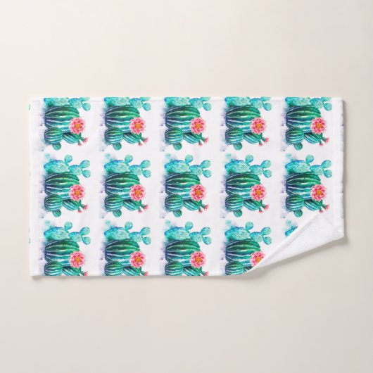 cactus aquarelle (Serviette à main)