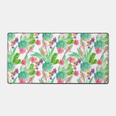 Cactus aquarelle brillante et Motif succulent (Recto)