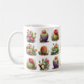 Cactus Aquarelle Motif Café Mug (Gauche)