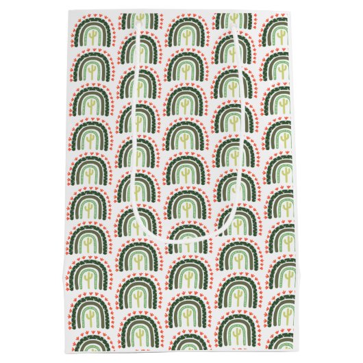 Cactus Artisan Rainbow Modern Desert Saguaro Plezi Medium Cadeauzakje (Achterkant)