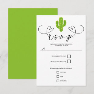 Cactus au cœur jaune Fête Amour Mariage Réponse à