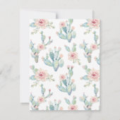 Cactus Baby shower Dank u kaarten (Achterkant)