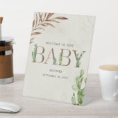 Cactus Baby shower en cuir - Panneau de signalisat (In SItu)