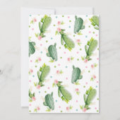Cactus Baby shower Invitation Succulent Shower Kaart (Achterkant)