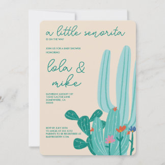 CACTUS-BABY SHOWER KAART