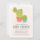 Cactus Baby Shower Kaart (Voorkant)