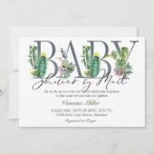 Cactus Baby shower per Mail Invitation Kaart (Voorkant)