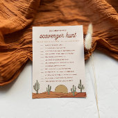 Cactus Bachelorette Party Scavenger Chasse Carte d