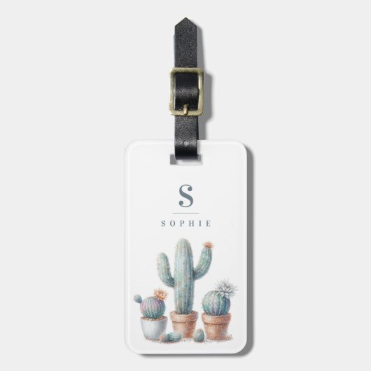 Cactus bagagelabels (Voorkant verticaal)