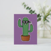 Cactus bandido ninja masky bandit briefkaart (Staand voorkant)