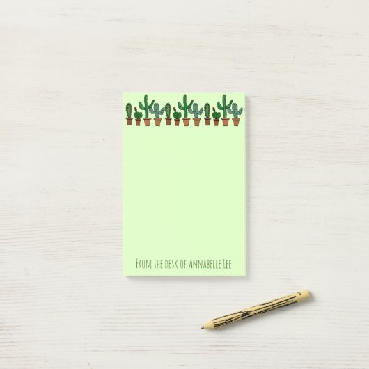 Cactus Banner Post-it® Notes (Op bureau)