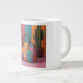 Cactus-Based Vegan Leather Supple Texture Extra Grote Beker (Voorkant rechts)