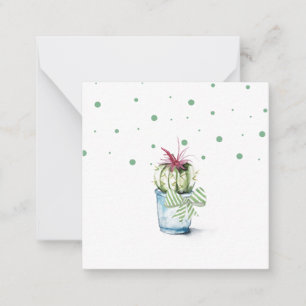 Cactus Bedankt Kaarten Mini Notitiekaartje