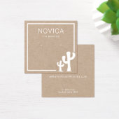 Cactus Blanc Chic Sur Carte D'Affichage À Porte Kr (Bureau)