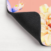 Cactus bloeien woestijnbloem waterverf perzik paar muismat (Hoek)