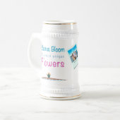 Cactus bloeit de meest unieke bloemen bierpul (Voorkant links)