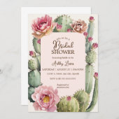 Cactus bloemen feest bruids boho droom kaart (Voorkant / Achterkant)