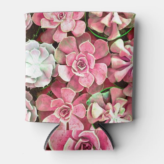 Cactus bloesem, romantisch bruiloft ontwerp blikjeskoeler (Voorkant)