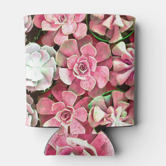 Cactus bloesem, romantisch bruiloft ontwerp blikjeskoeler (Achterkant)