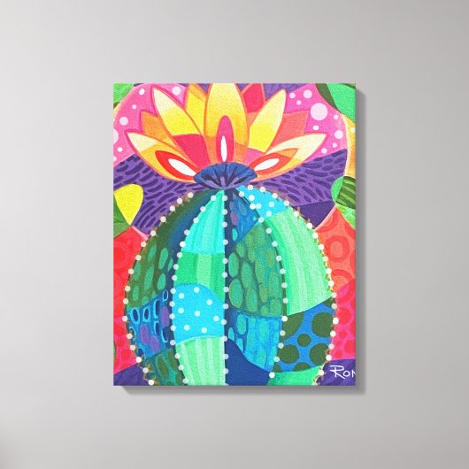 Cactus Blossom Canvas Afdruk (Voorkant)
