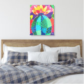 Cactus Blossom Canvas Afdruk (Insitu (Slaapkamer))