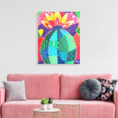 Cactus Blossom Canvas Afdruk (Insitu (Woonkamer))