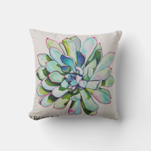 Cactus Blue en roze kussen