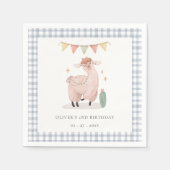 Cactus Boho Llama Alle leeftijden Servet (Voorkant)