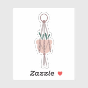 Cactus Botanical Hanging House Plant Greenery Sticker