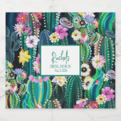 Cactus Botanique+Florales Je Bois Étiquette (Étiquettes simples)