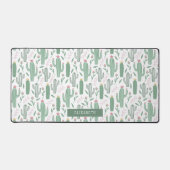 Cactus botanisch patroon gepersonaliseerd bureaumat (Voorkant)