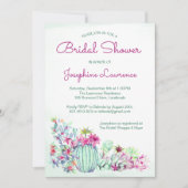 Cactus bruids douche uitnodigingen (Voorkant)