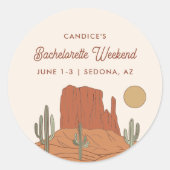 Cactus Bruidsfeest Favoriet Ronde Sticker (Voorkant)