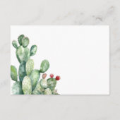 Cactus bruiloft details informatiekaartje (Achterkant)