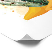 Cactus Bruiloft Zitgrafiek Poster (Hoek)